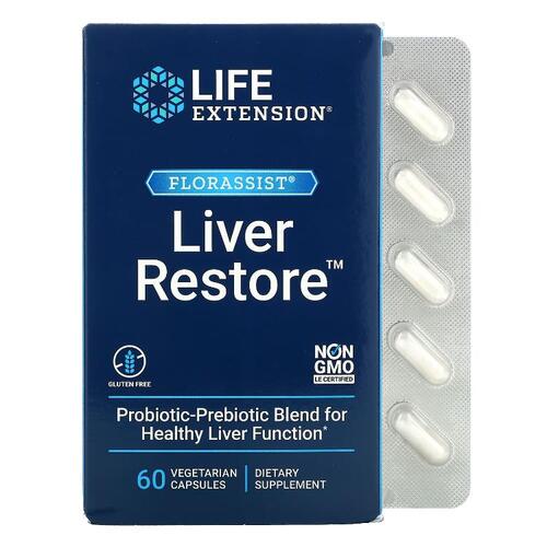 라이프 익스텐션 Life Extension, FLORASSIST Liver Restore, 베지 캡슐 60정