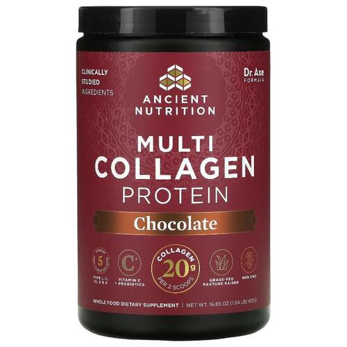 Ancient Nutrition, 멀티 콜라겐 단백질, 초콜릿, 472G 1.04LBS)