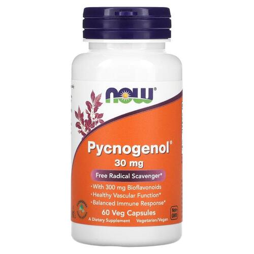 나우 푸드 NOW Foods, 피크노제놀 Pycnogenol, 30mg, 베지 캡슐 60정