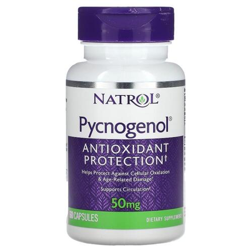 네트롤 Natrol, 피크노제놀 Pycnogenol, 50mg , 캡슐 60정