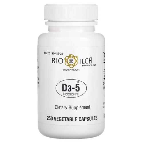 Bio Tech Pharmacal, Inc, D3 5 콜레칼시페롤, 캡슐 250정