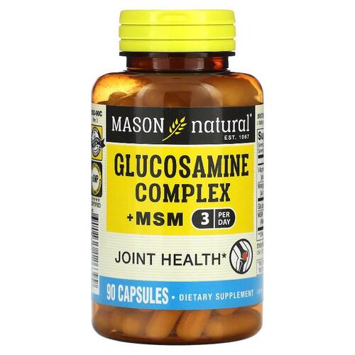 메이슨 네츄럴 Mason Natural, 글루코사민 복합체 + MSM, 캡슐 90정