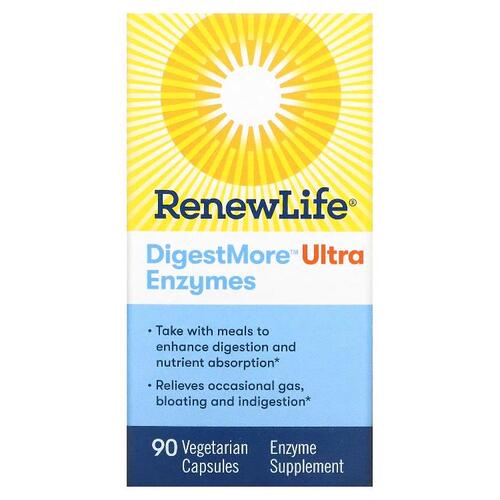 리뉴 라이프 Renew Life, DigestMore 울트라 효소, 식물성 캡슐 90정