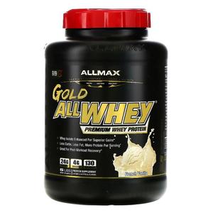 정품 ALLMAX AllWhey 골드 100% 유청 단백질 + 프리미엄 분리유청단백질 프렌치 바닐라 2.27kg 5LBS
