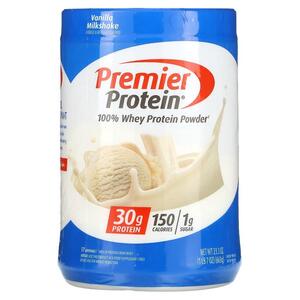 Premier 프로틴, 100% 유청 단백질 분말, 바닐라 밀크셰이크 맛, 663G 1LB 7OZ)