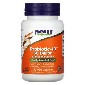 나우 푸드 NOW Foods, Probiotic 10, 500억, 베지 캡슐 50정