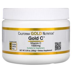 캘리포니아 골드 뉴트리션 California Gold Nutrition, Gold C 파우더, 비타민C, 1,000mg, 250G 8.81OZ)