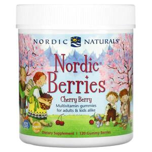 Nordic NATURALS 노르딕 내추럴스, Nordic Berris 종합비타민 구미젤리, 만 3세 이상, 체리 베리, 구미젤리 120개