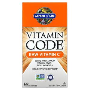 가든 오브 라이프 Garden of Life, 비타민 Vitamin Code, RAW Vitamin C, 250 mg, 베지 캡슐 120정
