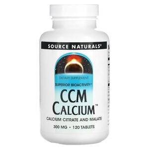 소스 네츄럴스 Source Naturals, CCM 칼슘, 300 ㎎, 120 정