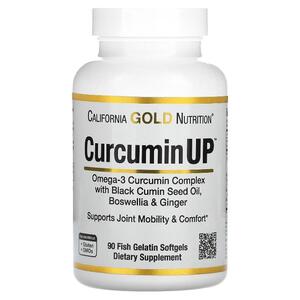 캘리포니아 골드 뉴트리션 California Gold Nutrition, Curcumin UP, 피쉬 젤라틴 소프트젤 90정