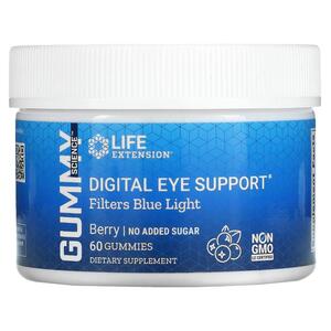 라이프 익스텐션 Life Extension, Digital Eye Support, 블루라이트 차단, 베리 맛, 구미젤리 60개