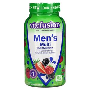 비타퓨전 VitaFusion, 남성용 종합비타민, 천연 베리 향, 구미젤리 150개