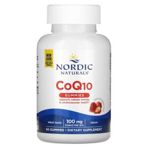 Nordic NATURALS 노르딕 내추럴스, CoQ10, 딸기, 100mg, 구미젤리 60개