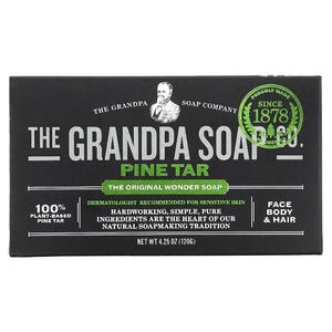 The Grandpa Soap Co., 페이스 바디 바 솝, 송진, 120G 4.25OZ)