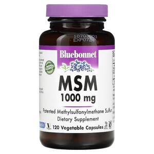 블루보넷 뉴트리션 Bluebonnet Nutrition, MSM, 1000 mg, 베지 캡슐 120정