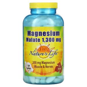 Natures Life, 마그네슘 말레이트, 1,300mg, 250정