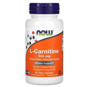 나우 푸드 NOW Foods, L 카르니틴, 500 mg, 60 베지 캡슐