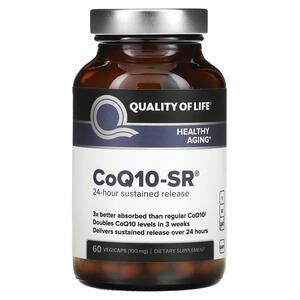 QUALITYOFLIFELABS, CoQ10 SR, 100 mg, 베지 캡슐 60정