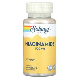 솔라레이 Solaray, 나이아신아미드, 500 mg, 100 식물성 캡슐