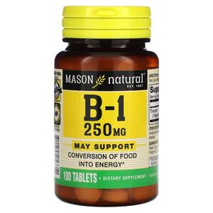 메이슨 네츄럴 Mason Natural, 비타민B1, 250mg, 100정