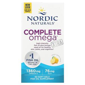 Nordic NATURALS 노르딕 내추럴스, Complete Omega Xtra, Lemon, 1,360mg, 소프트젤 60정 소프트젤 1정당 680mg)