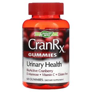 네이쳐스 웨이 Natures Way, CranRx, Urinary Health, Gummies, BioActive Cranberry, 60 Gummies