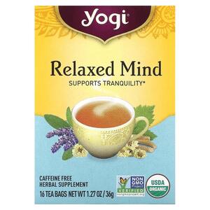 요기티 Yogi Tea, Relaxed Mind, 카페인 무함유, 티백 16개, 32G 1.12OZ)