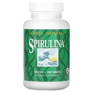 소스 네츄럴스 Source Naturals, 스피룰리나, 500 mg, 200 정