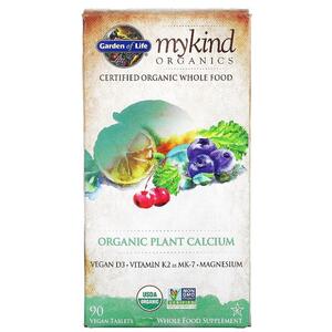 가든 오브 라이프 Garden of Life, mykind Organics, 오가닉 식물성 칼슘, 베지 정제 90정