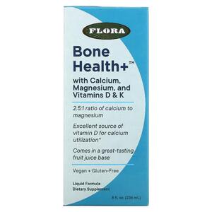 Flora, Bone Health+ 칼슘, 마그네슘 및 비타민D K 함유, 액상형, 236ml 8 fl oz)