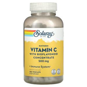 솔라레이 Solaray, 바이오플라보노이드 중화 비타민 C, 500mg, 식물성 캡슐 250정
