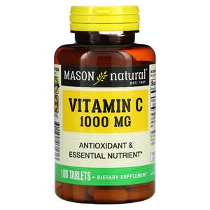 메이슨 네츄럴 Mason Natural, 비타민C, 1,000mg, 100정