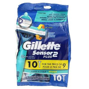 Gillette, Sensor2 Plus, 회전식 헤드, 일회용 면도기, 10개