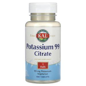 KAL, Potassium 99 Citrate, 99 mg , 100 Tablets