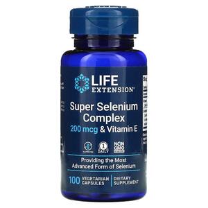 라이프 익스텐션 Life Extension, 슈퍼 셀레늄 복합체 비타민E, 200mcg, 베지 캡슐 100정