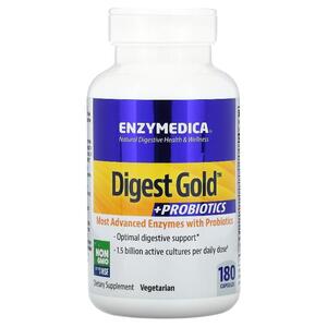 엔자이메디카 Enzymedica, Digest Gold + 프로바이오틱스, 캡슐 180정