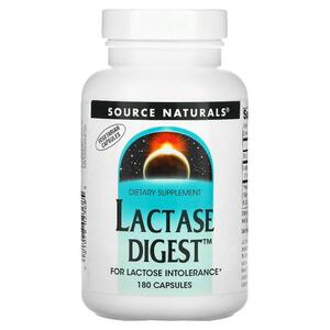 소스 네츄럴스 Source Naturals, Lactase Digest, 캡슐 180정
