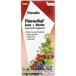 가이아 허브 Gaia Herbs, Floradix, 플로라비탈 철분 + 허브, 700ML 23FL oz)