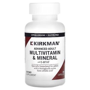 컬크맨 랩 Kirkman Labs, 고급 성인 종합비타민 미네랄 함유 5 MTHF, 캡슐 180정