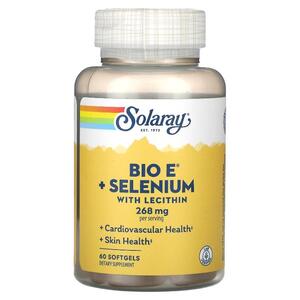 솔라레이 Solaray, Bio E + 셀레늄, 레시틴 함유, 소프트젤 60정