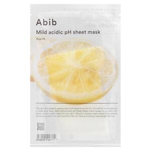 Abib, 순한 산성 pH 뷰티 시트 마스크, 유자 핏, 시트 마스크 1개, 30ML 1.01FL oz)