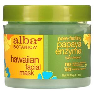 알바 보타니카 Alba Botanica, 하와이안 뷰티 페이셜 마스크, 모공을 잡아 주는 파파야 효소, 85G 3OZ)