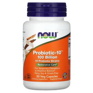나우 푸드 NOW Foods, Probiotic 10, 원기 회복, 1,000억, 베지 캡슐 30정