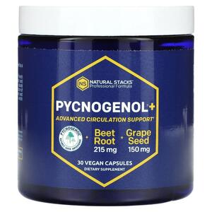 Natural Stacks, 피크노제놀 Pycnogenol+, 베지 캡슐 30정