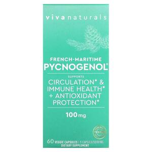 Viva Naturals, French Maritime 피크노제놀 Pycnogenol, 베지 캡슐 60정