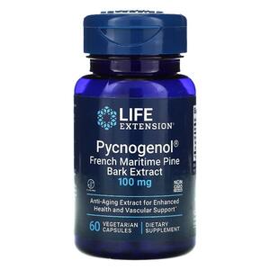 라이프 익스텐션 Life Extension, 피크노제놀 Pycnogenol, 프랑스 해송 껍질 추출물, 100mg, 베지 캡슐 60정