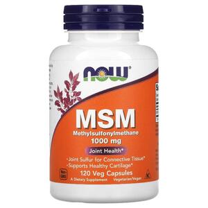 나우 푸드 NOW Foods, MSM, 메틸술포닌메탄, 1,000 mg, 120 야채 캡슐