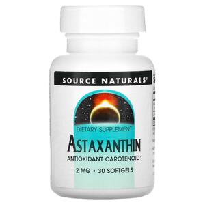 소스 네츄럴스 Source Naturals, 아스타잔틴, 2 mg, 30 소프트 젤
