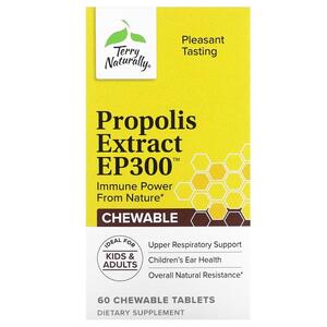 테리 내추럴리 Terry Naturally, Propolis Extract EP 300, 60 Chewable Tablets